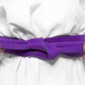 Vintage martial art karate taekwondo judo Jiu Jitsu training purple belt